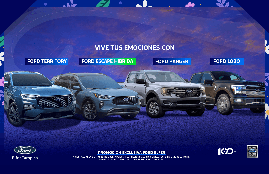 Vive tus emociones con Ford Territory, Escape Híbrida, Ranger y Lobo.